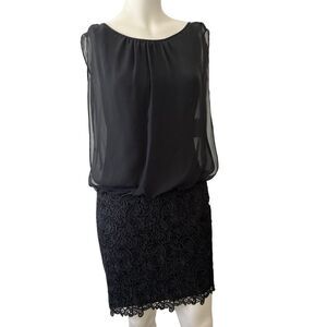 Aidan Mattox Black Dress 2 Dark Romantic Cocktail Evening Formal Date Night NWT